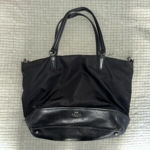 Coach F57902 nylon and leather tote